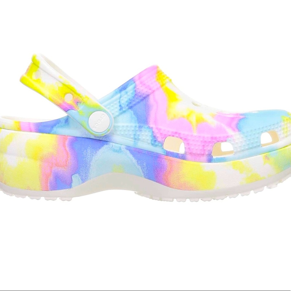 Crocs Women's Classic Clog | Platform Shoes, Size 9 Pastel Tye Dye - New